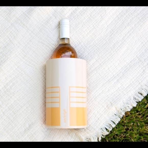 Society 6 white and peach Stainless Steel Wine Chiller - Picture 1 of 8